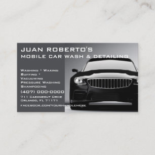 Mobile Car Wash Detailing Pressure Washing Business Card