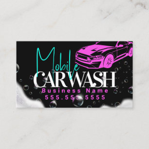 Mobile Car Wash Vehicle Detailing Business Card