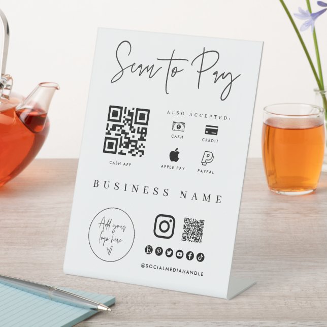 Mobile Checkout Scan QR Code Sign Small Business (In SItu)