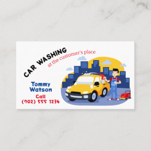 Mobile detailing service Funny Business Card