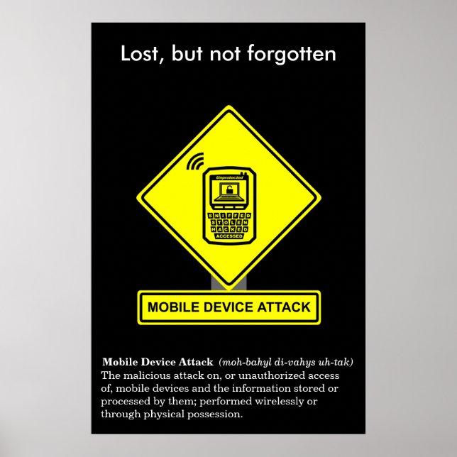 Mobile Device Attack Security Awareness Poster (Front)