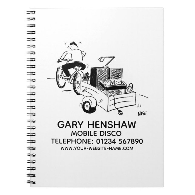 Mobile Disco Disc Jockey Notebook (Front)