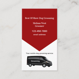 Mobile Dog Grooming Service Modern Business Card