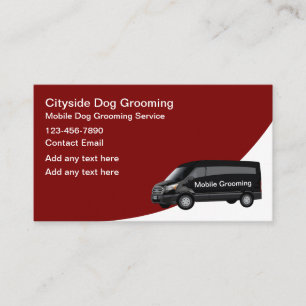 Mobile Dog Grooming Services Simple Business Card