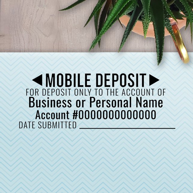 Mobile For Deposit Only Basic Office - Date Area Self-inking Stamp (Creator Uploaded)