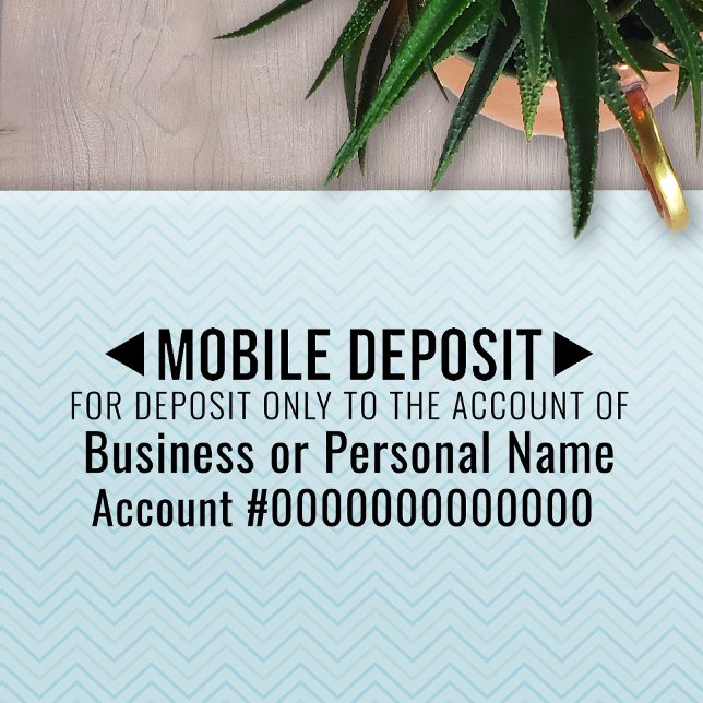 Mobile For Deposit Only Basic Personal Account Self-inking Stamp (Creator Uploaded)