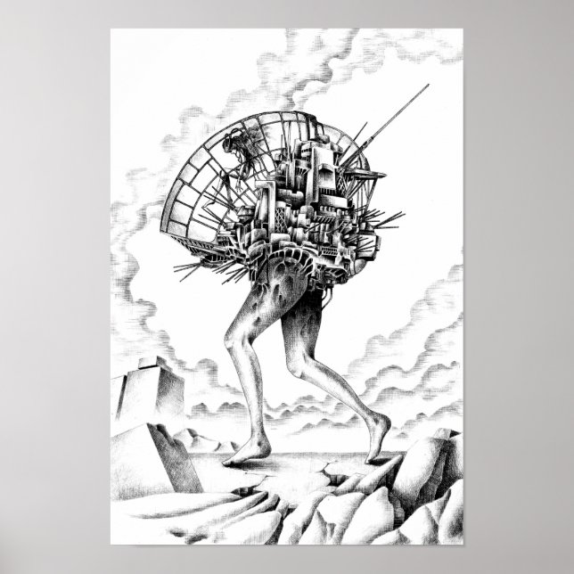 Mobile Machines of a Ruined City. Poster (Front)