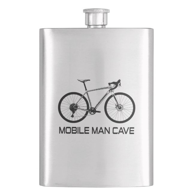 Mobile Man Cave Bike Hip Flask (Front)