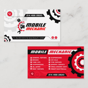 Mobile Mechanic, Auto Repair, Car Repair, Editable Business Card