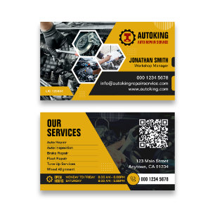 Mobile Mechanic, Auto Repair, Car Repair, Editable Business Card