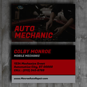 Mobile Mechanic Custom Business Card