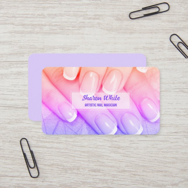 Mobile Nail Tech Business Card (Front/Back In Situ)