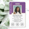 Mobile Notary ID Badge Photo Logo Modern Purple