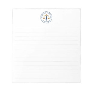 Mobile Notary Legal Signing Navy Blue Gold Lined Notepad