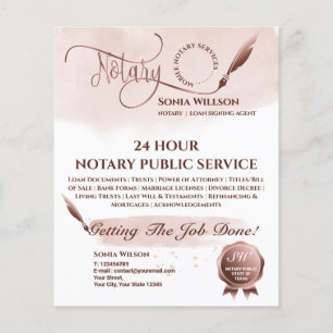Mobile Notary & Loan Signing Agent Blush Pink Flye Flyer