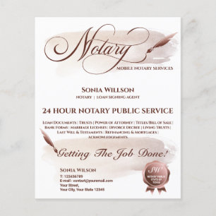 Mobile Notary & Loan Signing Agent Blush Pink Flye Flyer