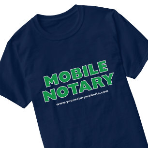 Mobile Notary Loan Signing Agent Custom Green T-Shirt