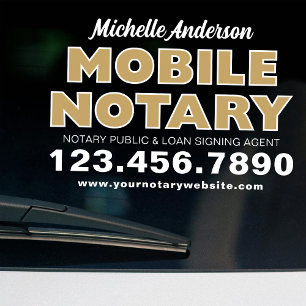Mobile Notary Loan Signing Agent Gold Promotional