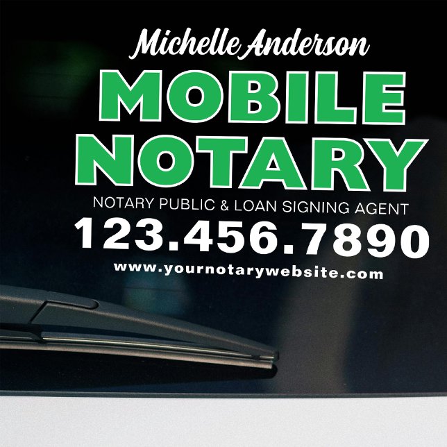 Mobile Notary Loan Signing Agent Green Promotional (Creator Uploaded)