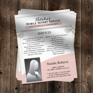 Mobile Notary Loan Signing Agent Professional Pink Flyer
