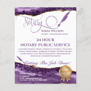 Mobile Notary & Loan Signing Agent Teal Agate Fly Flyer