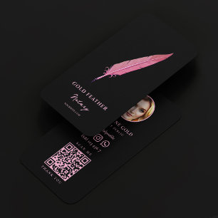 Mobile Notary Public Loan Signing Agent Black Pink Business Card
