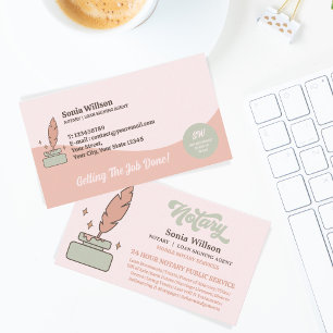 Mobile Notary Public & Loan Signing Agent Business Card