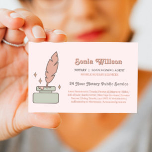 Mobile Notary Public & Loan Signing Agent Business Card