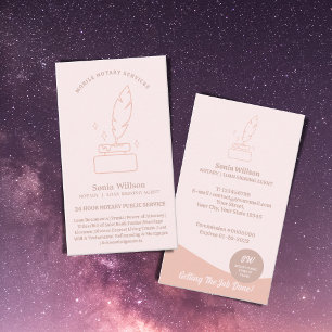 Mobile Notary Public & Loan Signing Agent Business Card