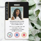 Mobile Notary Public Photo QR Code ID Black