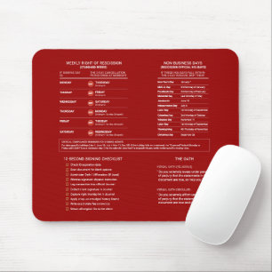 Mobile Notary Public Reference tool red gold Mouse Pad