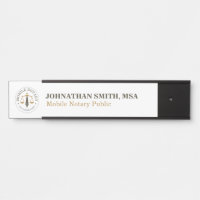 Mobile Notary Public Signing Agent khaki gold