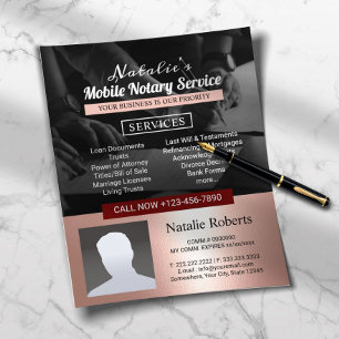 Mobile Notary Service Loan Signing Agent Photo Flyer