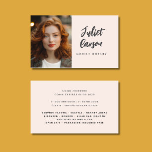 Mobile Notary Service Photo Business Card