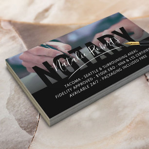 Mobile Notary Service Signature Loan Signing Agent Business Card