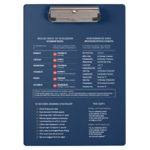 Mobile Notary Signing Agent Legal Public navy blue Clipboard