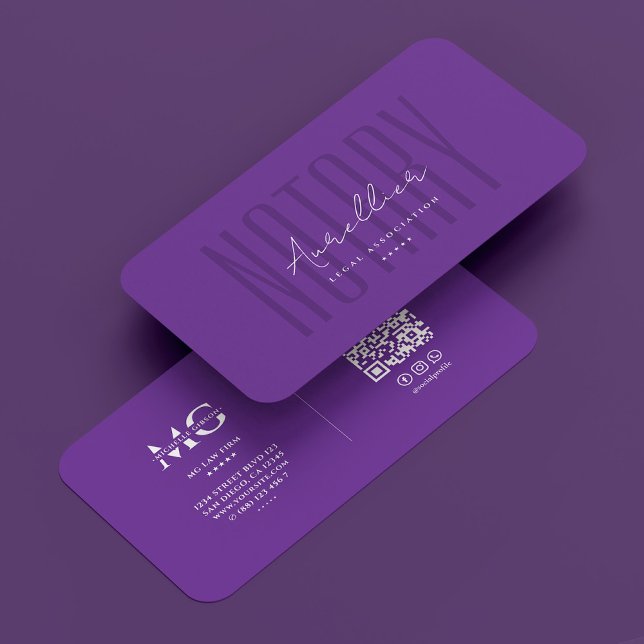 Mobile Notary Signing Agent Royal Purple Modern Business Card (Mobile Notary Signing Agent Royal Purple Modern Business Card
)
