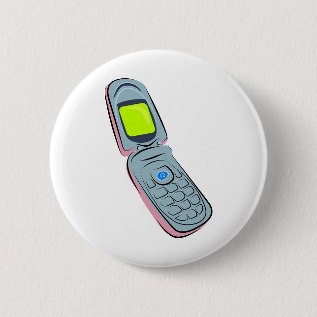 Mobile Phone 6 Cm Round Badge (Front)