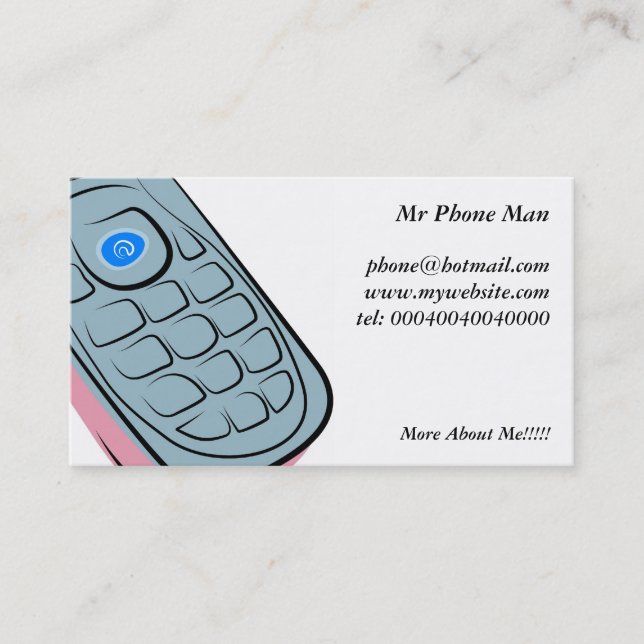 Mobile Phone Business Card (Front)