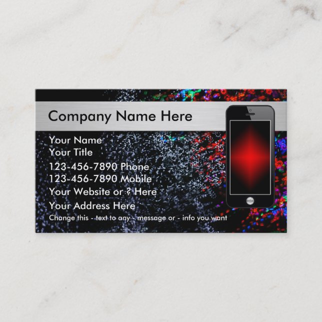 Mobile Phone Business Cards (Front)