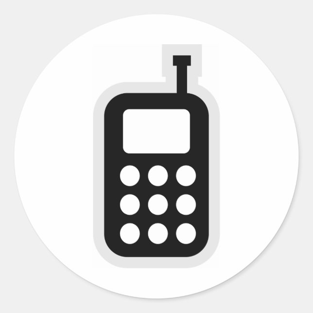 Mobile Phone Classic Round Sticker (Front)