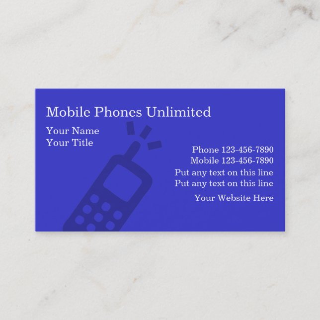 Mobile Phones Business Cards (Front)