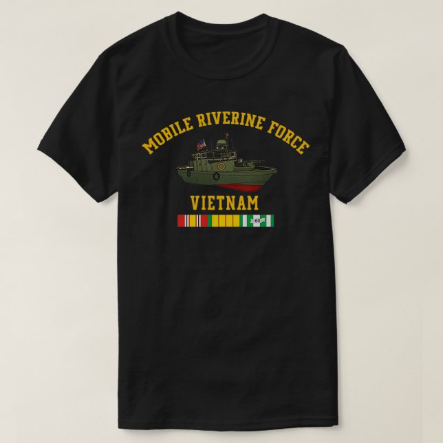 Mobile Riverine  Vietnam Veteran Veterans Day Chri T-Shirt (Design Front)