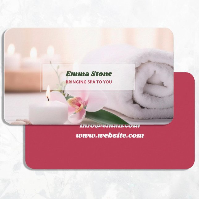 Mobile Spa Massage Business Card (Mobile Spa Massage Business Cards)