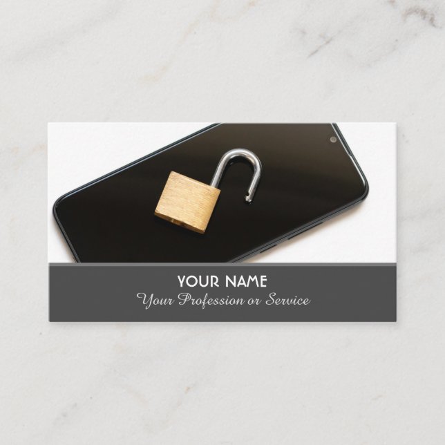 Mobile specialist and security specialist business card (Front)