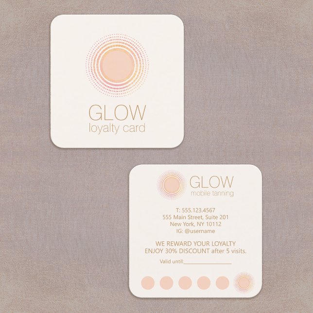 Mobile Spray Tan Loyalty Card 6 Visit  (Creator Uploaded)