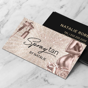 Mobile Spray Tan Modern Sunshine Airbrush Tanning Business Card