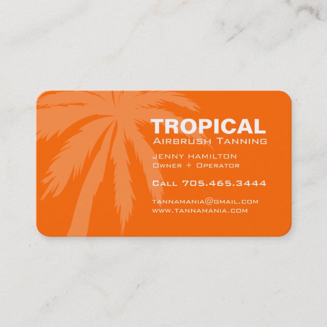 Mobile Tanning Salon Business Card (Front)