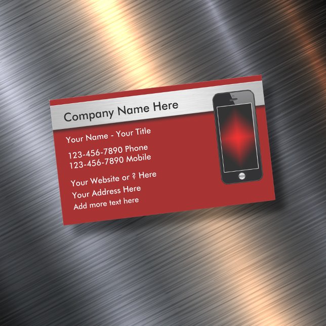 Mobile Technology Magnetic Business Card (Creator Uploaded)