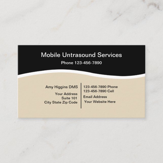 Mobile Ultrasound Services Business Card (Front)